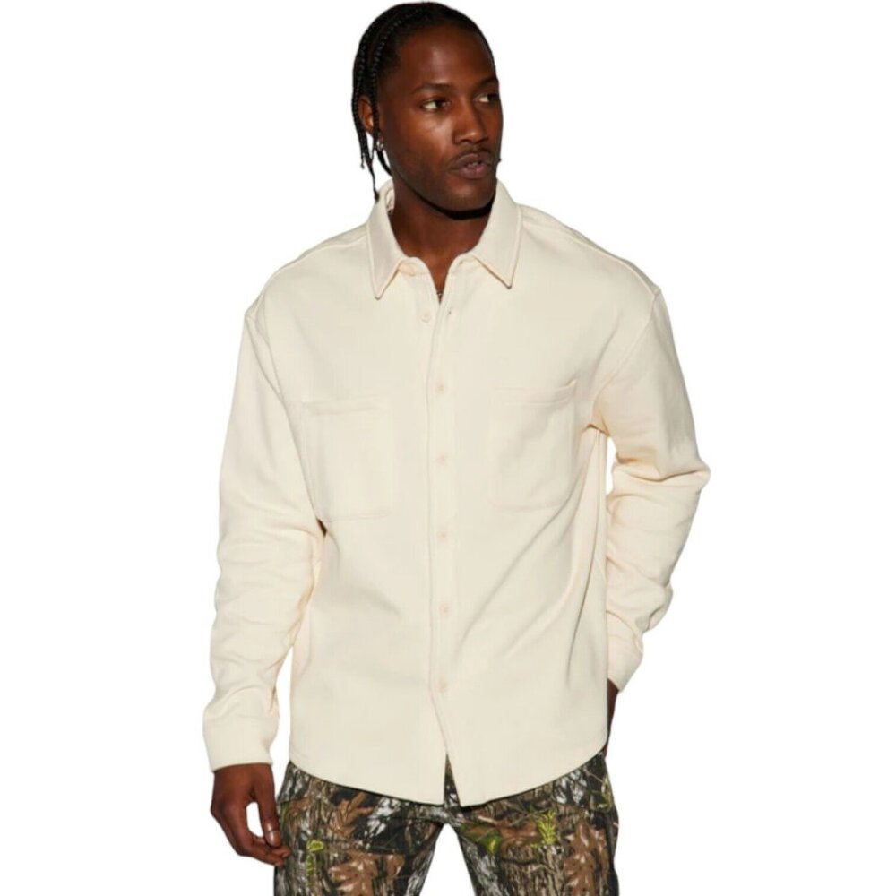 Tyson Fleece Shacket Jacket Cream Men's